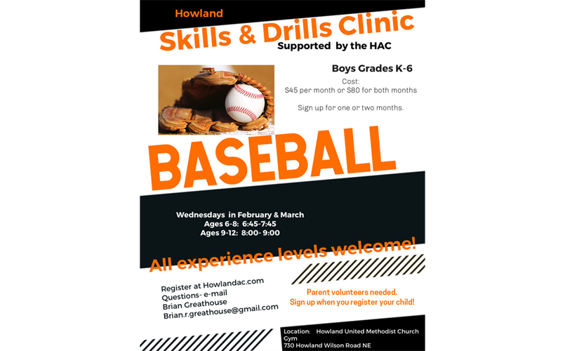 2023 Baseball Skills and Drills Clinic