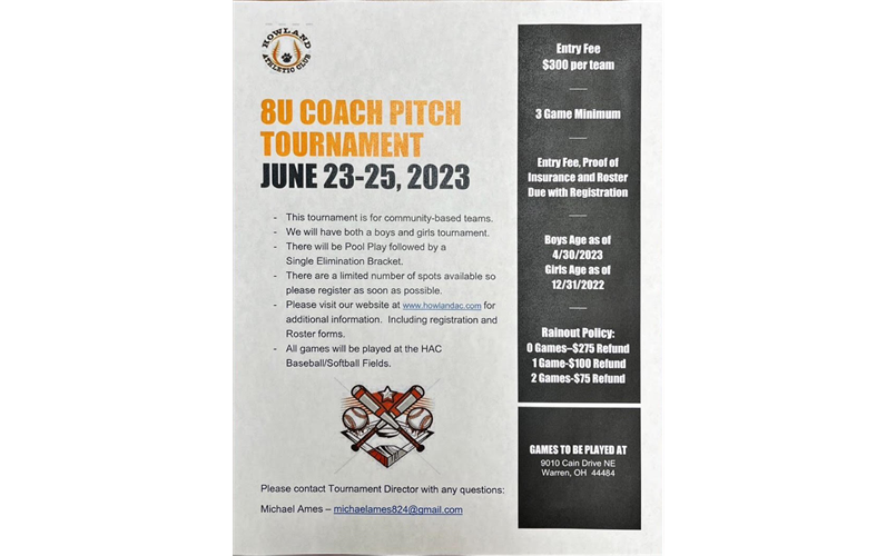 2023 8U Coach Pitch Tournament